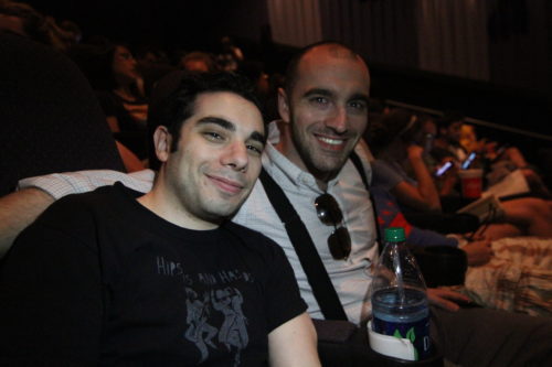 July 2012. Rick and I at the opening of The Dark Knight Rises.